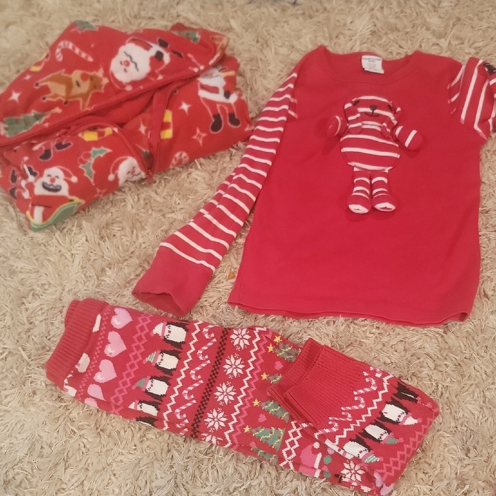 Festive Red Kids Pajamas Set